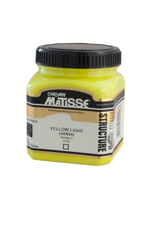 Matisse Structure 250ml Yellow Light Hansa - theartshop.com.au