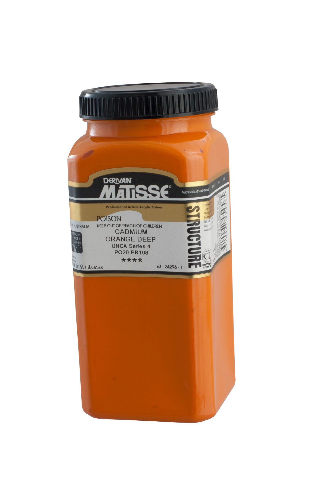 Matisse Structure 500ml Cadmium Orange Deep - theartshop.com.au