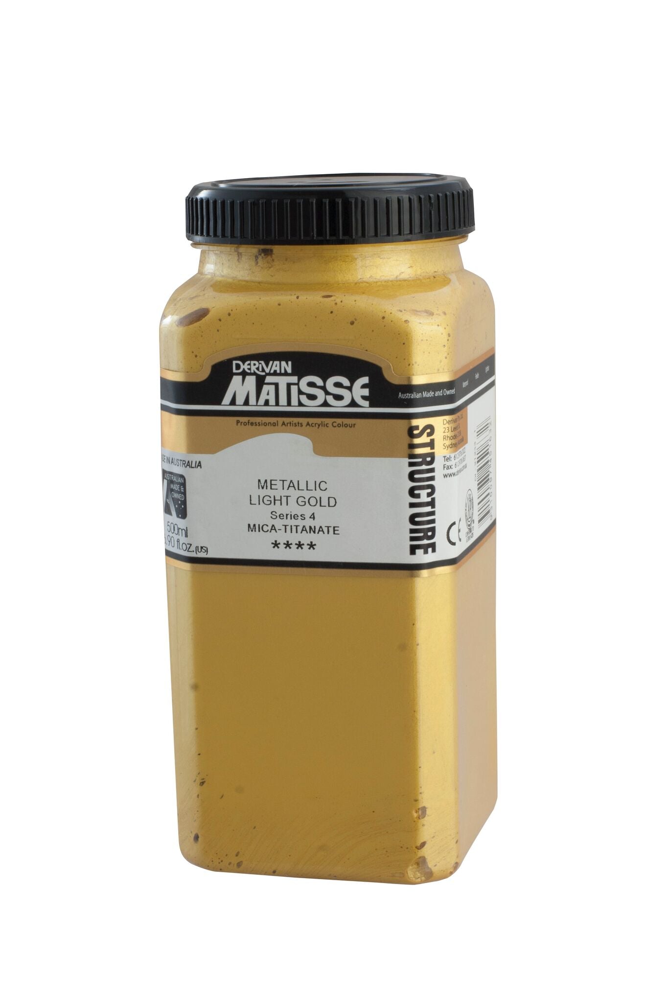 Matisse Structure 500ml Metallic Light Gold - theartshop.com.au