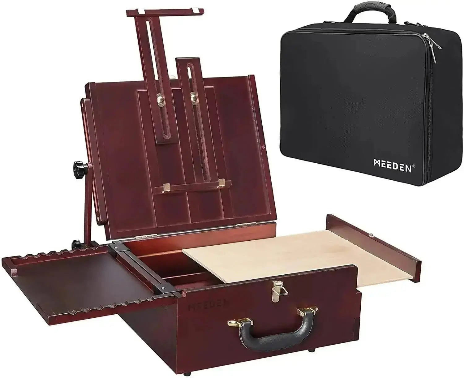 MEEDEN Chevalet de peinture en Bois de Hêtre- Chevalet de Trépied Réglable et Po MEEDEN Chevalet de peinture en Bois de Hêtre- Chevalet de Trépied Réglable et Po