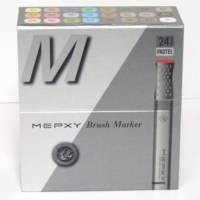 Mepxy Brush Marker Set 24 Pastels - theartshop.com.au