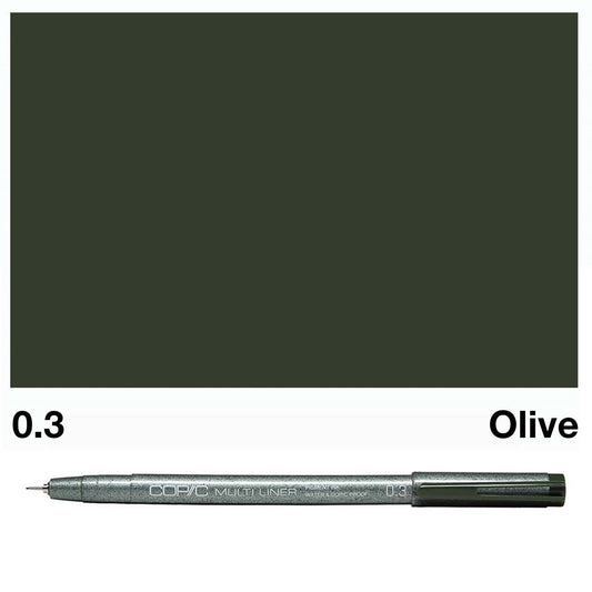 Olive Copic Multi Liners 0.3mm - theartshop.com.au