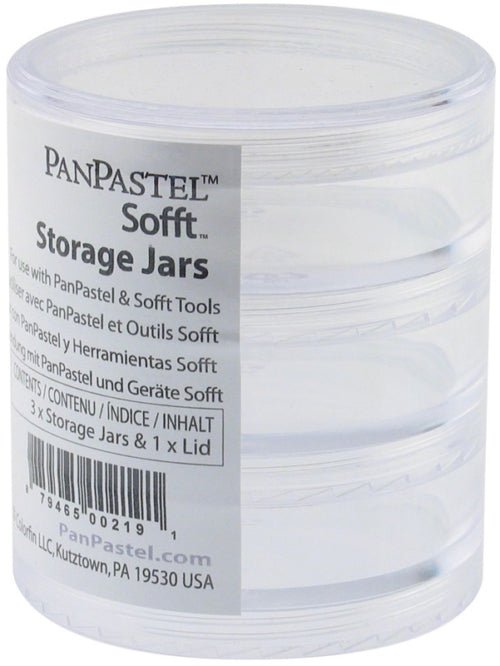 Pan Pastel Empty Storage Jars x 3 & 1 Lid