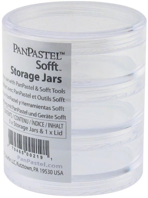 Pan Pastel Empty Storage Jars x 3 & 1 Lid - theartshop.com.au
