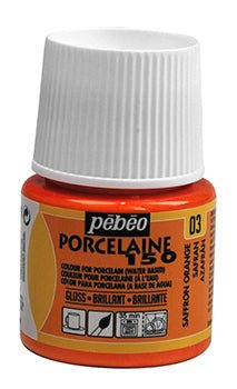 Pebeo Porcelaine 150 45ml 03 Saffron Orange - theartshop.com.au