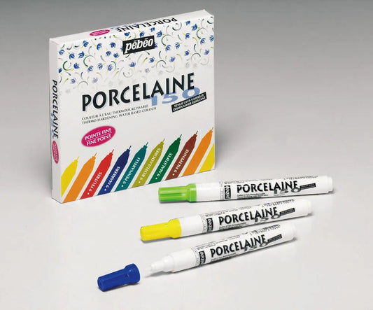 Pebeo Porcelaine Markers Set 9 Assorted Fine - theartshop.com.au