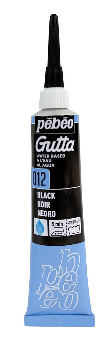 Pebeo Setasilk Gutta 20ml Tube Black - theartshop.com.au