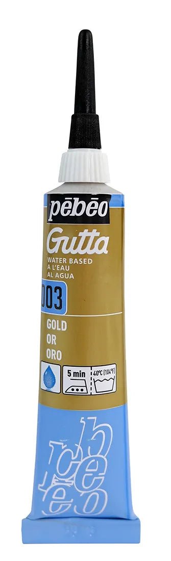 Pebeo Setasilk Gutta 20ml Tube Gold - theartshop.com.au