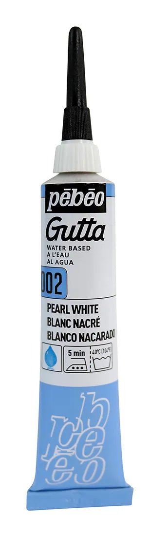 Pebeo Setasilk Gutta 20ml Tube Pearl White - theartshop.com.au