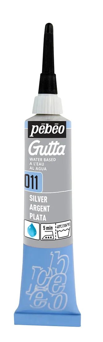 Pebeo Setasilk Gutta 20ml Tube Silver - theartshop.com.au