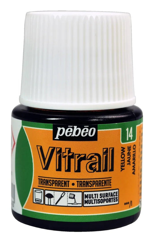Pebeo Vitrail 45ml Transparent 14 Yellow - theartshop.com.au