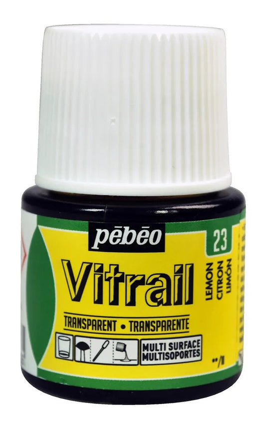 Pebeo Vitrail 45ml Transparent 23 Lemon - theartshop.com.au