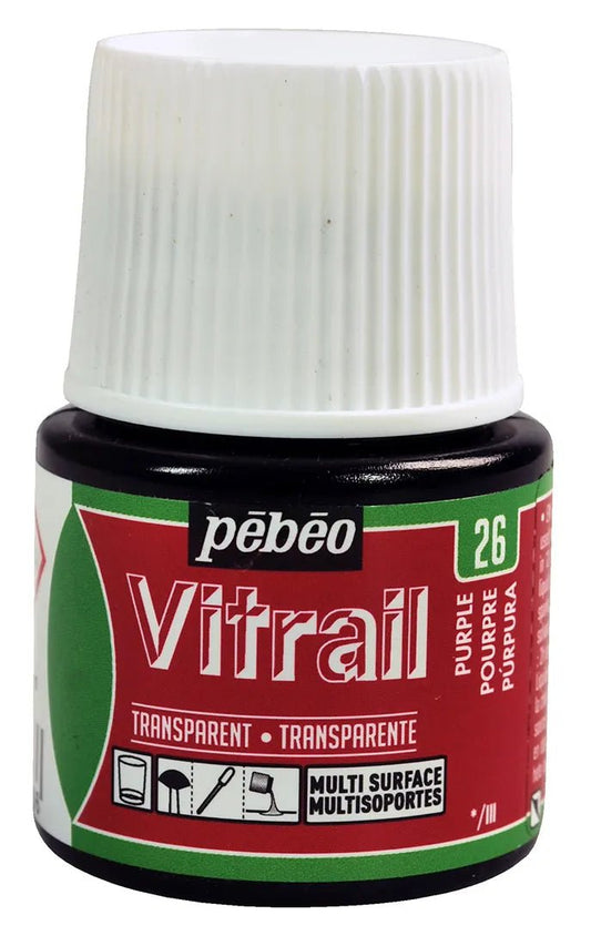 Pebeo Vitrail 45ml Transparent 26 Purple - theartshop.com.au