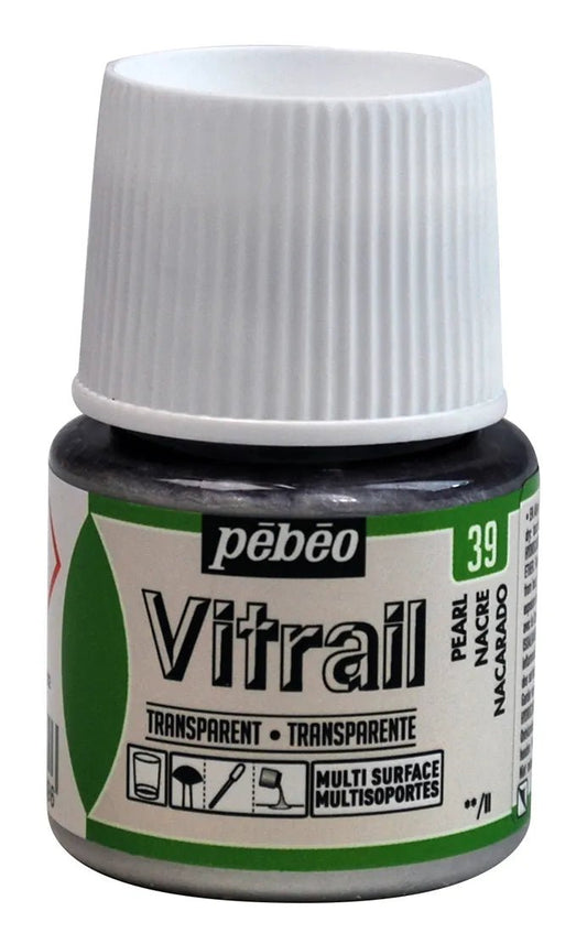 Pebeo Vitrail 45ml Transparent 39 Pearl - theartshop.com.au