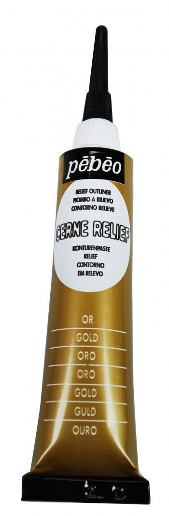 Pebeo Vitrail Outliner / Cerne Relief 20ml Gold - theartshop.com.au