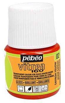 Pebeo Vitrea 160 45ml 02 Saffron Yellow - theartshop.com.au