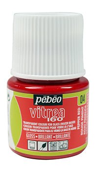 Pebeo Vitrea 160 45ml 04 Pepper Red - theartshop.com.au