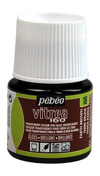 Pebeo Vitrea 160 45ml 18 Earth Brown - theartshop.com.au