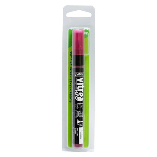 Pebeo Vitrea Marker 1.2mm Gloss Bengal Pink - theartshop.com.au
