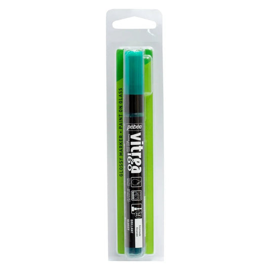 Pebeo Vitrea Marker 1.2mm Gloss Emerald - theartshop.com.au