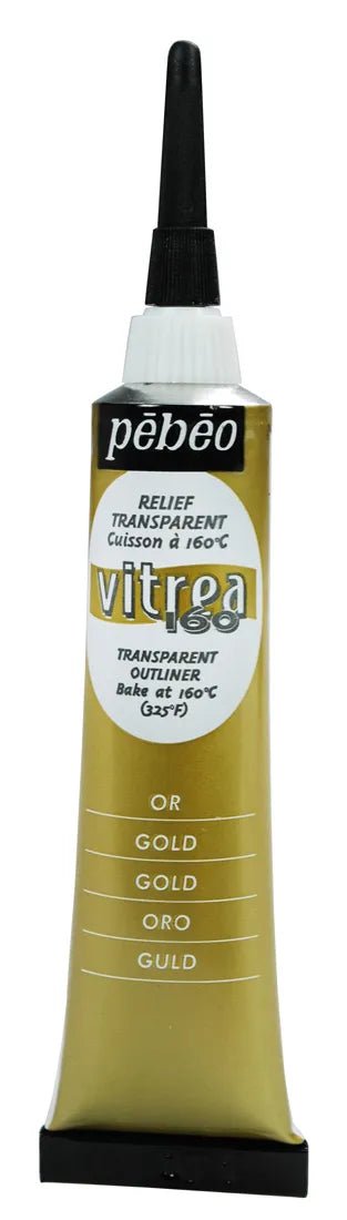 Pebeo Vitrea Outliner 20ml Gold - theartshop.com.au