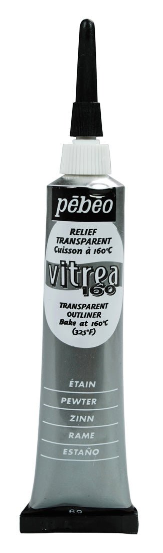 Pebeo Vitrea Outliner 20ml Pewter - theartshop.com.au