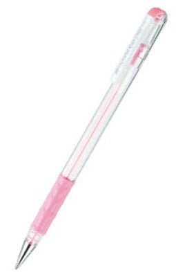Pentel K118L Hybrid Gel Grip Roller Pen Pink - theartshop.com.au
