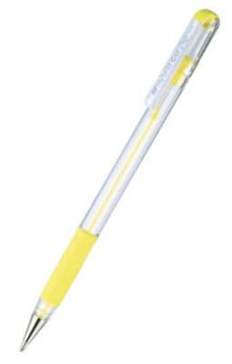 Pentel K118L Hybrid Gel Grip Roller Pen Yellow - theartshop.com.au