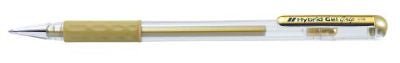 Pentel K118M Hybrid Gel Grip Roller Pen Gold - theartshop.com.au