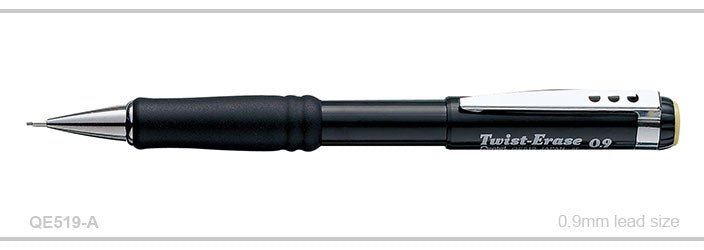 Pentel QE519 - TWIST ERASE AUTOMATIC PENCIL 0.9mm - theartshop.com.au