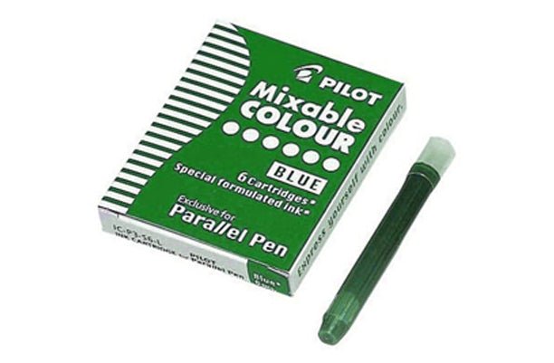 Pilot Parallel Pen Cartridge Pkt 6 Green - theartshop.com.au