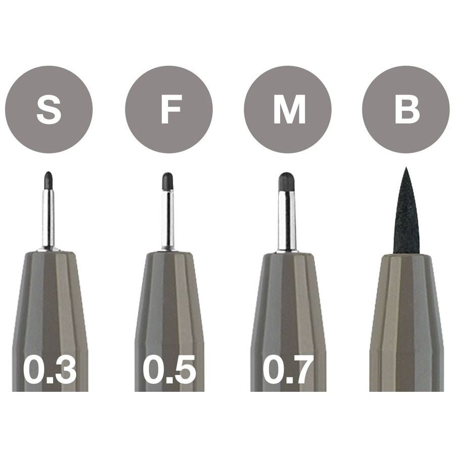 Pitt Artists Pen India Ink Warm Grey 4 Set - theartshop.com.au