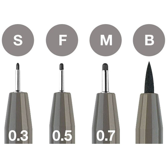 Pitt Artists Pen India Ink Warm Grey 4 Set - theartshop.com.au