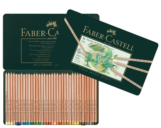 Pitt Pastel Pencils Tin 36 Asst Colours - theartshop.com.au