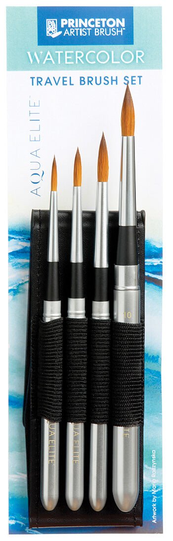 Princeton Aqua Elite 4850 Travel Brush Round Set 4 - theartshop.com.au