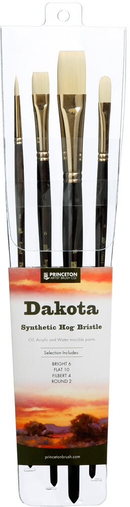 Princeton Dakota Synthetic Hog Hair Set 4 - theartshop.com.au