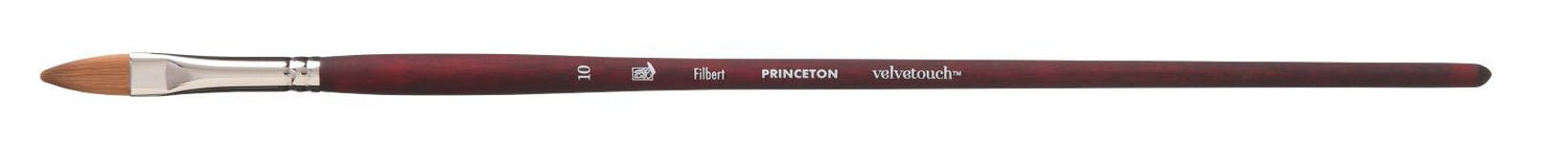 Princeton Velvetouch Synthetic Long Handle Filbert Size 10 - theartshop.com.au