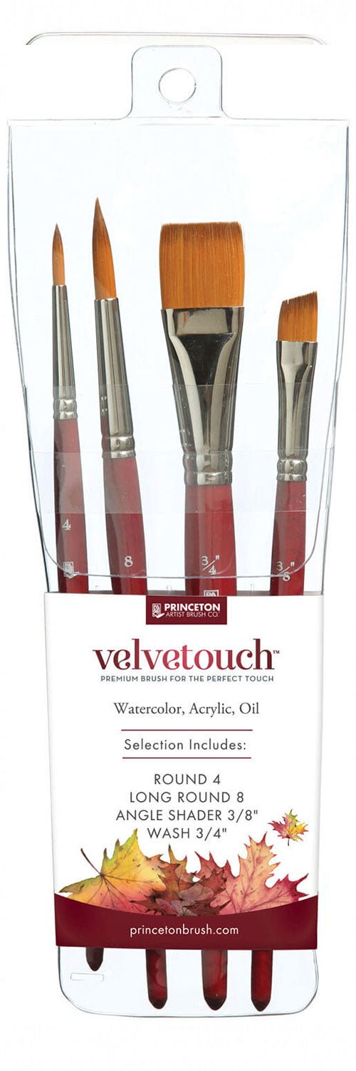 Princeton Velvetouch Synthetic Short Handle Professional 4 Piece Set - theartshop.com.au