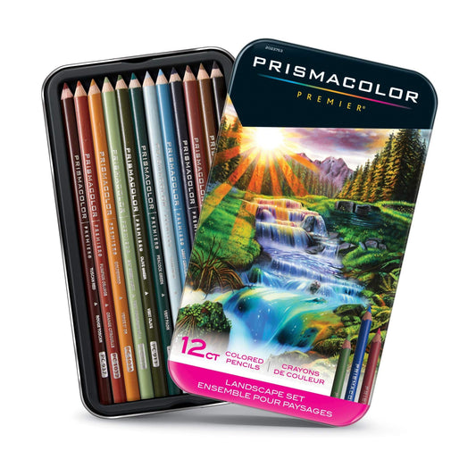 Prismacolor Premier Coloured Pencils Tin 12 Landscape - theartshop.com.au