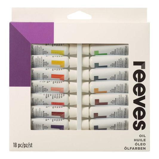 Reeves Oil Colour Set 18 x 10ml - theartshop.com.au