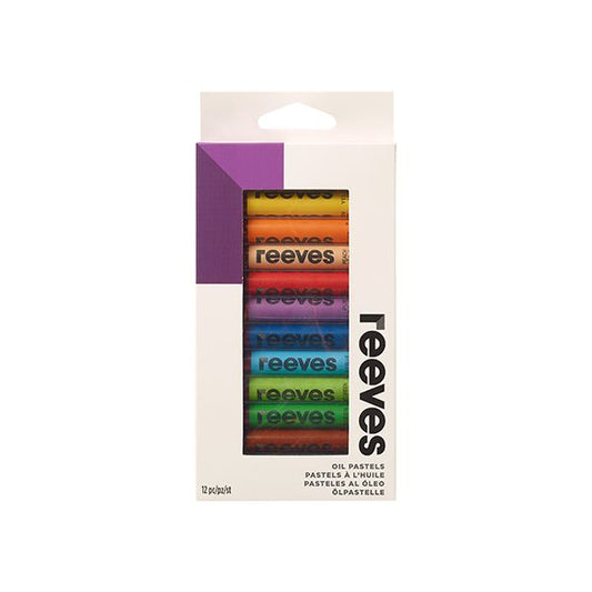 Reeves Water Soluble Wax Pastels Pkt 12 - theartshop.com.au