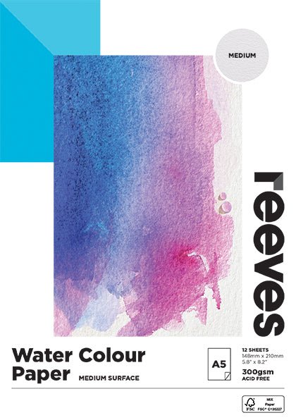 Reeves Watercolour Pad 300gsm Medium A5 - theartshop.com.au