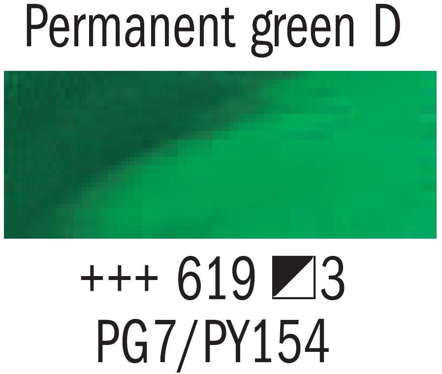 Rembrandt Oil 40ml 619 Permanent Green Deep - theartshop.com.au