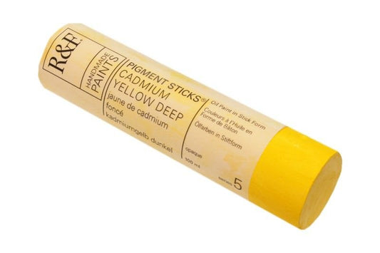 R&F Pigment Stick 100ml Cadmium Yellow Deep - theartshop.com.au