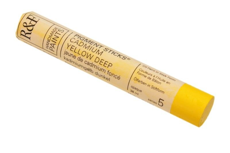 R&F Pigment Stick 38ml Cadmium Yellow Deep - theartshop.com.au