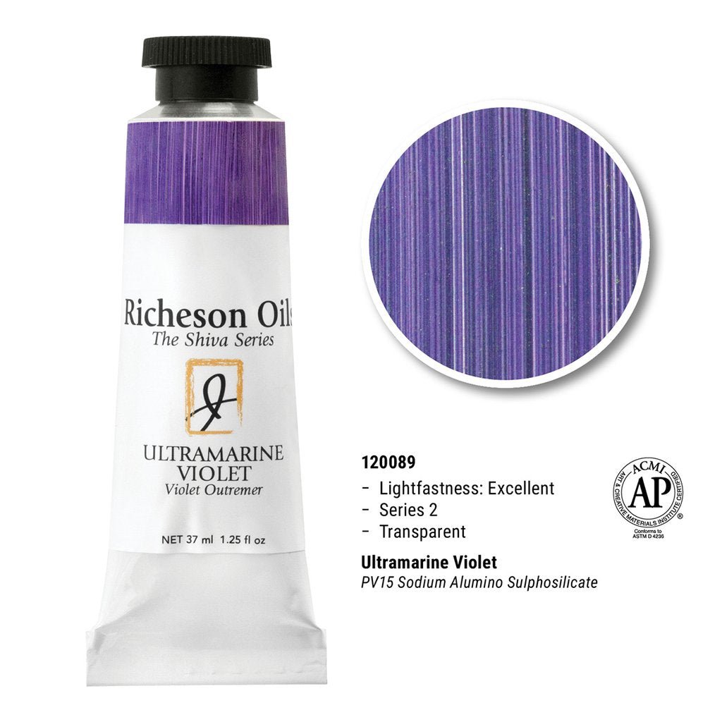 Richeson Shiva Series Oils 37ml Ultramarine Violet - theartshop.com.au