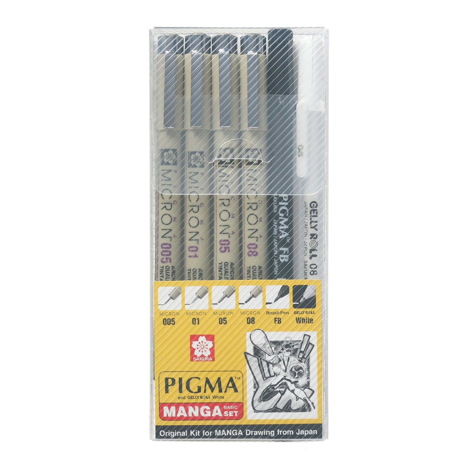 Sakura Pigma Micron Pen Black Wallet 6 Manga - theartshop.com.au