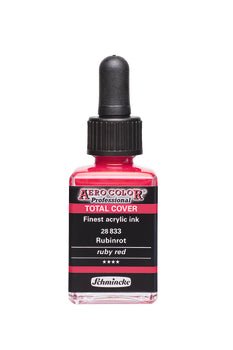 Schmincke Aerocolor Ink 28ml 833 Total Cover Ruby Red - theartshop.com.au