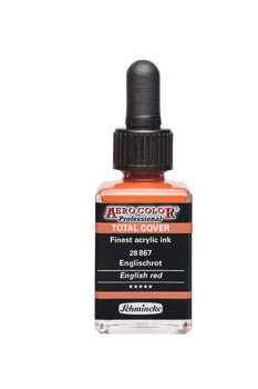 Schmincke Aerocolor Ink 28ml 867 Total Cover English Red - theartshop.com.au