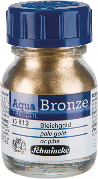 Schmincke Aqua Bronze Pigment 20ml 813 Pale Gold - theartshop.com.au